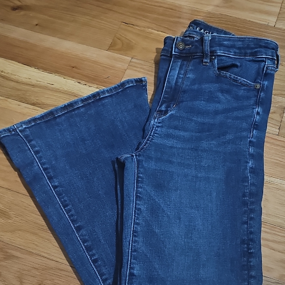 American Eagle Outfitters Dark Blue Flare Jeans